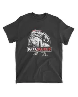 Papasaurus T rex Dinosaur Funny Papa Saurus Family Matching Shirt Unisex Standard T-Shirt black s
