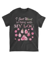 I just  want to hang with my dog - Dark Color Unisex Standard T-Shirt black s