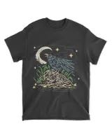 Black Crow Raven Skull Gothic Unisex Standard T-Shirt black s