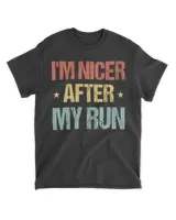 I'm nicer after my run Unisex Standard T-Shirt black s