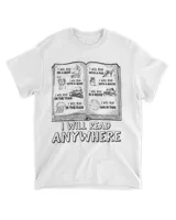 I Will Read Anywhere Unisex Standard T-Shirt white s