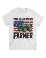 Proud American Farmer Tee Shirt Men Tractor Love Tee Vehicle 21