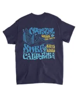 Coastal catch the wave shirt Unisex Standard T-Shirt navy s