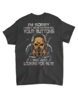 Skull Looking For Mute Unisex Standard T-Shirt black s