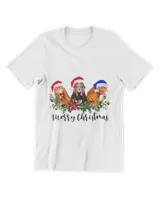 Merry Christmas Chicken Shirt Santa Hat Lights Xmas Funny 23