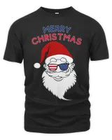 Santa USA Patriotic Sun Glasses Christmas Design