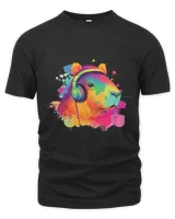 Capybara Mammal Wearing Headphones Music Lovers