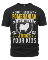 Dont Judge My Pomeranian Dog Owner Unisex Premium T-Shirt black s