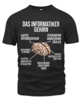 Computer scientist brain funny gift for programmers Unisex Premium T-Shirt black s