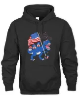 Gnomies With T Rex American Flag Independence Day July 4th