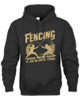 fencing where poking people is an olympic sport Unisex Hoodie black s