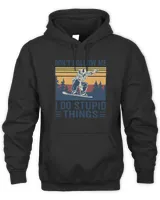 Dont follow me I do stupid things funny snowboarding 61 Unisex Hoodie black s