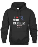 I Love Wine and Crows Drinking Zoo Animal Raven Wild Birds