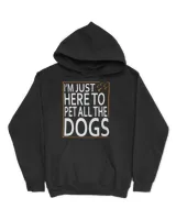 I'm just here to pet all the dogs - Dark Color Unisex Hoodie black s