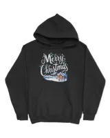 Merry Christmas Holiday Wonderland 3D Scenic Snowman Unisex Hoodie black s