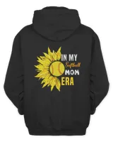 In My Softball Mom Era- Softball Mom Shirts- Gift For Softball Lovers Unisex Hoodie black s