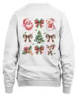 Coquette Christmas Crewneck Sweatshirt, Retro Christmas Sweatshirt, Coquette Christmas Shirt, Christmas Gift, Tis the Season Christmas Shirt Unisex Sweatshirt white s