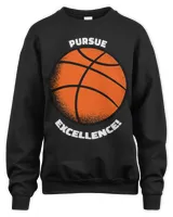 Funny Basketball Pursue Excellence Retro Basketball Player Designs Present
