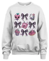 Coquette Halloween Sweatshirt, Vintage Halloween Shirt, Coquette Pumpkin Shirt, Halloween Shirt, Retro Halloween Shirt Gift, Pumpkin Season Unisex Sweatshirt white s