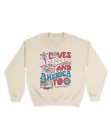 I loves jesus and america too shirt Unisex Sweatshirt sand s