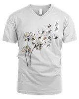 cute bunny wind Men's V-Neck T-Shirt white s