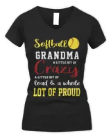Softball Grandma T-shirts, Unisex T-shirts, Gift for Grandma Women's V-Neck T-Shirt black s