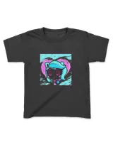 Anime Chibi Kawaii Pony With With Blue Hair Purple Heart