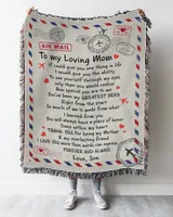 Special gift for your Mom Woven Blanket white 50x60in