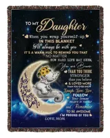 Mom to Daughter Woven Blanket white 50x60in