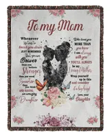 Daughter to Mom Woven Blanket white 50x60in