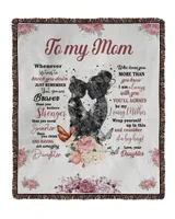 Daughter to Mom Woven Blanket white 50x60in