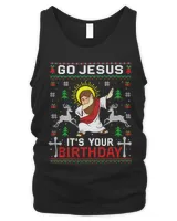 Christian Jesus Go Jesus Its Your Birthday Ugly Christmas Sweater Men 38