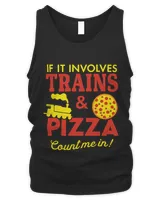Trains and Pizza Funny Autism Awareness