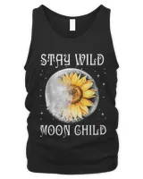 Stay Wild Moon Child Hippie Sunflower Tshirt Hippie Gifts