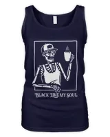 Coffee Shirt, Love Coffee T-Shirt, Coffee Life, Coffee and Books (44) Women's Tank Top navy s