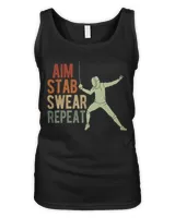 Aim Stab Swear Repeat Women's Tank Top black s