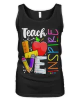 Teach Love Inspire Funny Back to School Prek Kinder Teachers