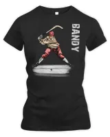 Hockey Bandy 135 player Women's Premium Slim Fit Tee black s