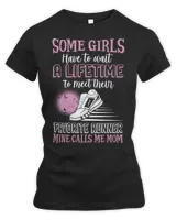 Runner Run Runner Favorite Runner Calls Me Mom Cute Track Field19 Run Running Women's Premium Slim Fit Tee black s