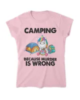 camping because murder is wrong Women's Standard T-Shirt light-pink s