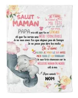 Bonjour maman Cozy Plush Fleece Blanket white 30x40in