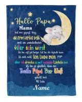 Hallo Papa Cozy Plush Fleece Blanket white 30x40in