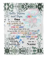 Hallo Mama und Papa Cozy Plush Fleece Blanket white 30x40in