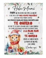 Hola Mami Cozy Plush Fleece Blanket white 30x40in