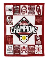Oklahoma Softball- OU Blanket- Christmas Blanket- For Softball Fans- Championship Mindset Cozy Plush Fleece Blanket white 30x40in