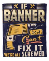 BANNER Cozy Plush Fleece Blanket navy 30x40in