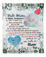 Hallo Mama Cozy Plush Fleece Blanket white 30x40in