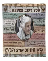 Personalized Custom I Never Left You Memorial Memory Photo Blanket Sherpa Fleece Blanket FBL22 Cozy Plush Fleece Blanket white 30x40in
