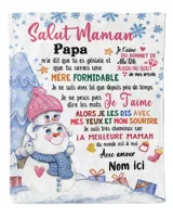 Salut maman Papa m'a dit que tu es géniale et que tu seras une mère formidable. Cozy Plush Fleece Blanket white 30x40in