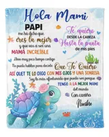 Hola Mami Papi  me ha dicho que eres la mejor y que vas a ser una mamá increíble. Cozy Plush Fleece Blanket white 30x40in